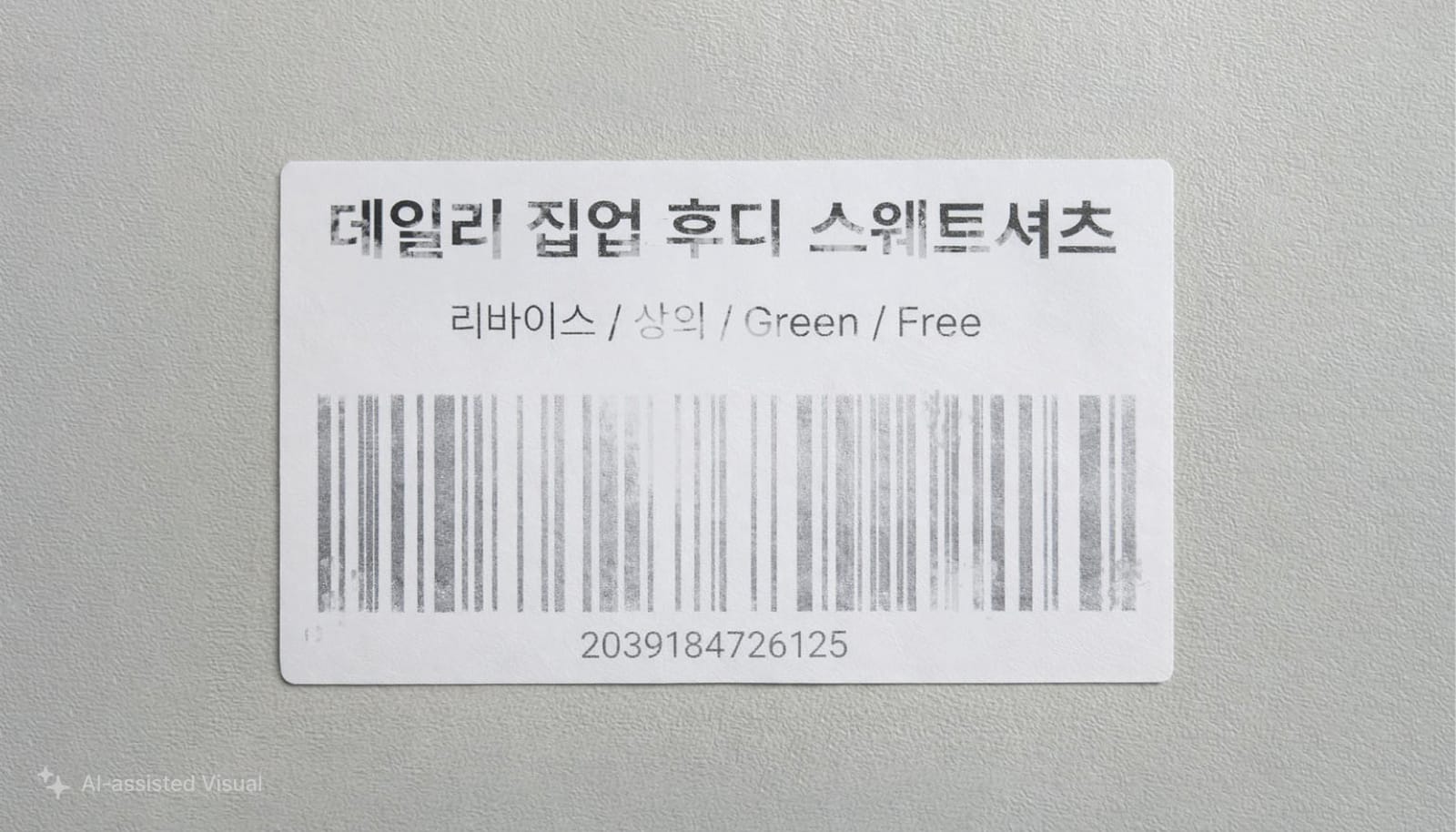 흐릿하게 인쇄된 바코드 라벨